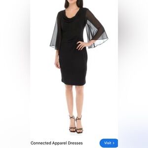 Never worn, black semi formal, size 16, Connected Apparel dress.